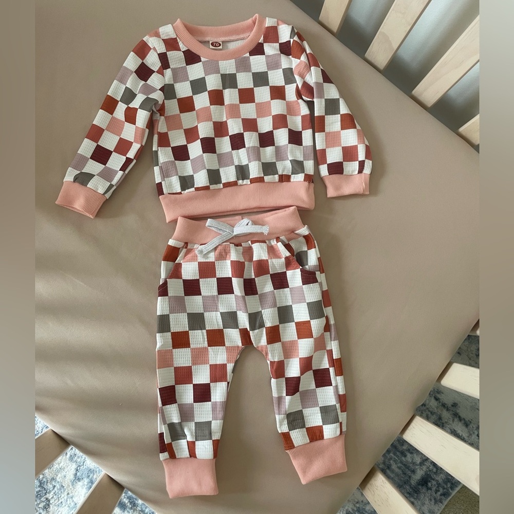 Checkered Baby Matching Set